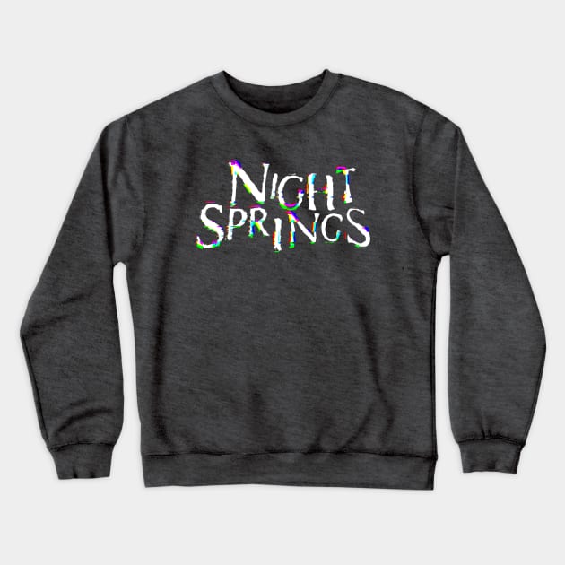 Night Springs Glitchy Crewneck Sweatshirt by BethSOS